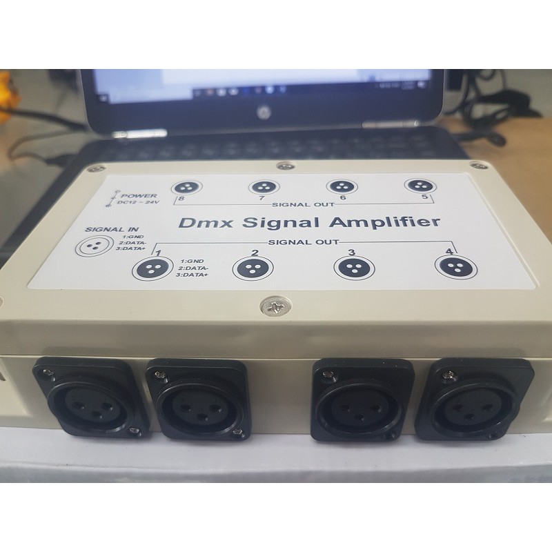Bộ khuếch đại tín hiệu DMX vào 1 ra 8, Dmx Signal Amplifier